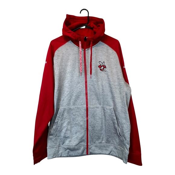 Adidas Team Issue Hoodie Mens Large Seneca Sting Fleece Zip Climawarm College - Picture 1 of 6